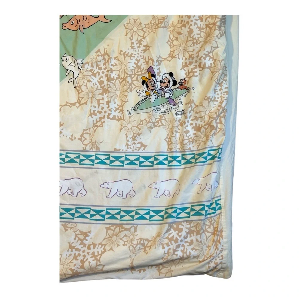 Disney Vintage Rare 80s Mickey & Pluto Duvet Cover & Insert‎
